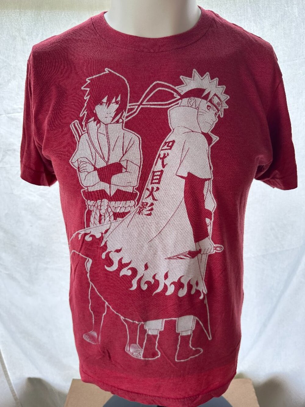 Naruto Shippuden Men's Red T Shirt Size Small Ripple Junction Naruto Uzumaki Jun